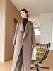 Dual Purpose Collar Wool Coat Horn Button Women 100% Wool Overcoat Double-Layers Autumn Winter Long Jacket Thick Trench Coat #23
