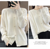2026Knitted Sweater Autumn/Winter Cardigan Short Jacket Loose Top Women's Lazy Style Round Neck Star Button Knitted Sweater
