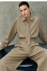 Minimalist Women Stripe Shirt Autumn Lapel Concealed Placket Loose Wide Leg Pants Casual Trousers Separate 12623109