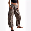Women's Basic Versatile Street Casual Comfortable Loose Printed Leopard Print Straight Leg Women's Jeans