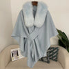 Spring Lanket Scarf Female Real Fur Coat Women Cloak Poncho Winter Warm Shawl Designer Thickening BPashmina Cape Stole Fur Coats