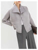 Short Jacket For Women Spring Casual Temperament Loose Large Lapel Single Breasted Pleated Coat 2DA8011
