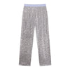 Sequin Loose Pants Two Piece Sets Women Patchwork Long Sleeve Shirt And Trouser Female Elegant Long Pants 2 Piece Sets