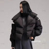 Lagabogy Winter Puffer Jacket Women Short 90% White Duck Down Coat Female Streetwear Warm Parkas Removable Sleeves Outwear