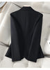Women Blazer Fuchsia Apricot Black Long Sleeve Single Button Suit Ladies Work Wear Jacket Coat Female Outerwear 4XL