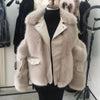 Winter Imitation Fox Fur Short Young Coat Temperament Motorcycle style fur Coats Warm Female Parkas