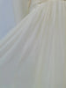 Loose Sheer Spliced Folds Sexy Dresses for Women V Neck Long Sleeves High Waist Dress Female Clothing