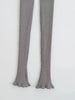 American Retro Wood Ears Cuff Ribbed Knitting Flare Pants Woman High Waist Stretch Slim Skinny Trousers Legging Bottom