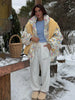 Women's Puffer Jacket Oversized Stand Up Collar Zipper Closure Floral Print Warm Cotton Filled Coat Autumn Winter