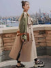 Trench Coat Women's Chic Splicing Color Block Lapel Double Breasted Long Windbreaker Belt Coat Spring 2DA1718
