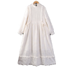 Spring Women Japanese Small Fresh Lace Collar Embroidery Solid Color Dress