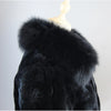 Lady 100% Natural Rex Rabbit Fur Coat Women Winter Thick Warm Real Rex Rabbit Fur Jacket With Quality Fox Fur Collar