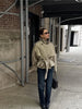 Versatile Stylish Short Windbreaker Jacket Retro Stand Collar Loose Long Sleeve Women Coat Office Lady Autumn Wear
