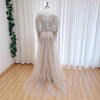 Beaded Mermaid Evening Dress for Women Elegant High Neck Long Sleeves for Women Wedding Party Gown Customized