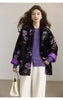 Chinese Style Retro National Embroidered Sequins Cotton Padded Coat Women Autumn Winter Loose Warm Heavy Velvet Cotton Jack