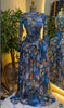 Women Paisley Printed Big Swing Ruffles A-line Mesh Maxi Dress Parties Vacation Education Long Dresses Vestidos