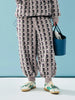 Grey Purple Lamb Wool Pants Women's Winter with Thick Velvet Design and Small Flower Shrink Mouth Pants