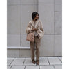 Autumn Winter Women’s Faux Mink Fur Coat Striped Thickened Plush Jacket Loose Fit Outerwear Seller Coat