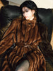 Spring Winter Long Soft Thick Warm Brown Faux Mink Fur Coat Women Elegant Chic Fluffy Overcoat