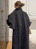 Elegant Minimal Trench Coat Sophisticated Office Commute Loose Long Maxi Overcoats Ladies Autumn Daily Street Fall Outerwear