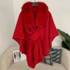Spring Lanket Scarf Female Real Fur Coat Women Cloak Poncho Winter Warm Shawl Designer Thickening BPashmina Cape Stole Fur Coats