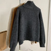 Autumn Winter Women Korean Vintage Cardigan Knitted Sweater Coat Turtleneck Long Sleeve Knitwear Female Clothes Sweater Jacket
