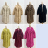 Colorful Fahionable Faux Fur Mongolian Jacket Long Tailored Collar Plush Winter Coat for Women Elegant Loose Fit Outerwear