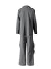 Gray 3 Piece Set Women's Lapel Blazer Short Vest High Waist Drawstring Wide Leg Pants Suit Autumn