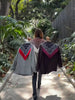 Women Bandana Print Blazer Jacket Triangle Scarf Tassel Fringe Back Loose Suit Coat Casual Office Lady Chic Jacket
