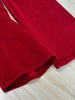 Retro Red Mid-Waist Wide-Leg Straight Corduroy Long Pants For Women Autumn Winter