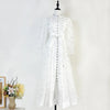 Spring Vintage Diamond Dress Women Stand Collar Lantern Sleeves Single Breasted Elegant Party Dresses Ladies Chiffon Long Robe