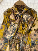 Spring Autumn Women's Long Sleeved Dress Temperament Loose Large Size Lace Up Printed Long Dress Female C329