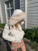 Winter Fur Collar Pink Cotton Women Hooded Jacket Harajuku High Street Cold-Proof Thick Cotton Jacket