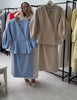 Women's Fairy Autumn Spring Halter Dress Pure Color Button Bubble Sleeve Dress Casual Design Soft Comfortable Niche Versatile