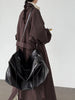 Women Coffee Brief Belted Big Size Long Trench Lapel Long Sleeve Windbreaker Tide Spring Autumn 1DJ3893