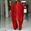 Elegant Africa Traditional Bubu Dresses Kaftan V Neck Loose Batwing Sleeves Draped Hem Women Party Boubou Gowns Special Event