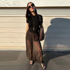 Animal Print Lantern Pants Women's Pants Autumn Elegant Pleated Oversized Baggy Trousers Ladies Wide Leg Pants