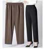 Spring Autumn Women Long Pants 2025New Elastic High Waist Casual Middle and Old Mom Pants Winter Plushed Warm Straight Pants 8XL