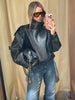 Solid Leather Moto Jacket For Women Winter Turtleneck Retro Coats Asymmetry Elegant Vintage PU Jackets