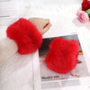 1Pair Faux Fur Wrist Cuffs For Wool Coat Jackets Women's Arm Warmers Elastic Furry Wristbands Sleeves Cuffs Winter Wrist Cuff