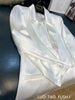 Women's White Blazer Spring Autumn Outerwear Female One Button Top High-quality Triacetic Acid Small Suit Coat