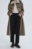 Lamb Wool Collar Duffle Coat Women Long Wool-Like Overcoat Elegant Loose Fit Warm Winter Outerwear Clothing