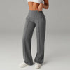 High Waisted Yoga Pants for Women, Loose Wide Leg Workout Trousers with Pockets for Running and Outdoor Exercise