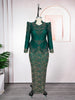 Party Evening Dresses Elegant Women Bodycon Maxi Dress Long Sleeve Robes Africa Clothes Birthday Wedding Prom Ladies Gown