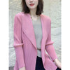Korean Lady Long Sleeve Suit Outwear Femme Pleats Please Blazer Top Coat Autumn Women Advanced Leisure Jacket