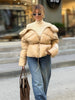 Solid Quilted Cotton Coat Women's Turtleneck Lace-up Full Sleeve Warm Jacket Autumn Winter Lady Commuter Outwear