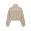 Vintage Stand Collar Women's Coat Full Sleeve Pocket Zippers Loose Lady Short Jackets Autumn Winter Female Streetwear