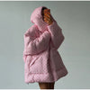 Autumn Winter Print Women's Cotton Jacket Loose Hooded Thicken Zipper Pockets Jackets Female Warm Full Sleeve Outwear