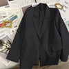 Korean Solid Color Lady Top Outwear Spring Autumn Long Sleeves Female Blazer Jacket Double-breasted Women Suit Coat