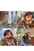 Europe America Women's Leopard Fur Coat Longer Casual Loose Fur Overcoat Large Size Warm Windbreake Plush Coat